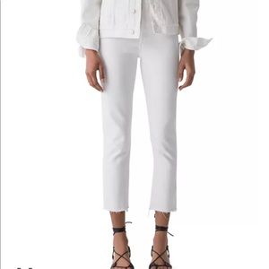Agolde Riley cropped white jeans NWOT